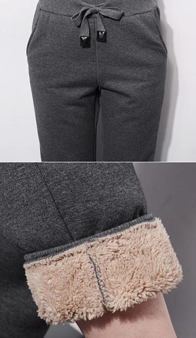 sherpa fleece joggers